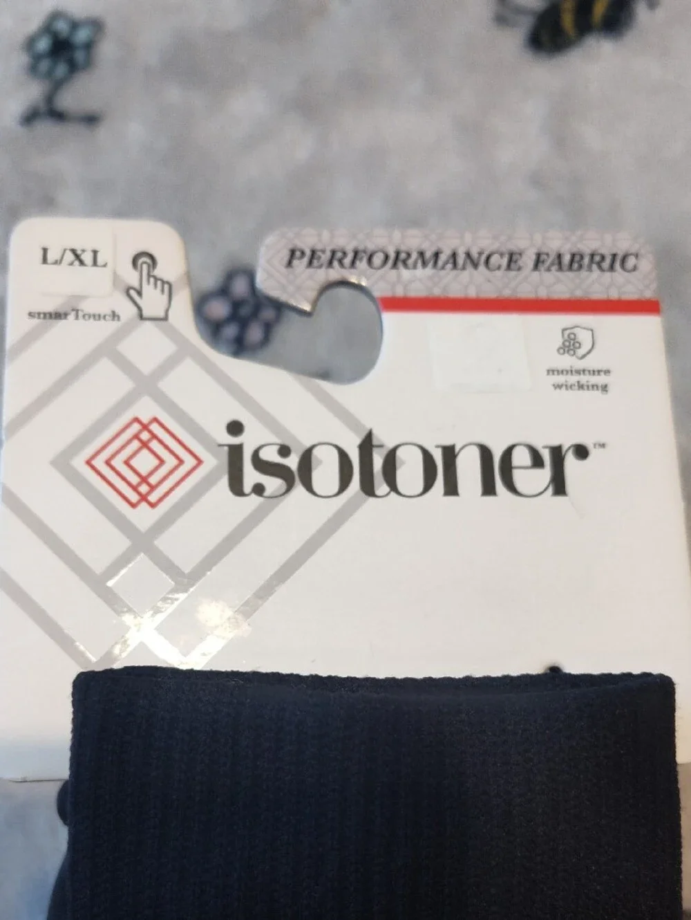 isotoner Black Gloves with Reflective Trim